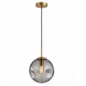 Round Glass Ball Pendant - Smoke Grey - DRS8051-2