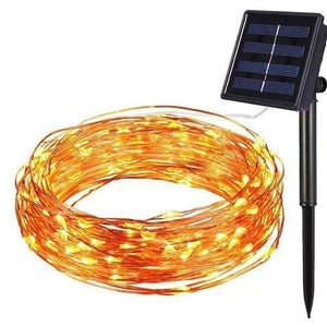 Solar Rechargeable Fairy Light 3000k IP65 20M