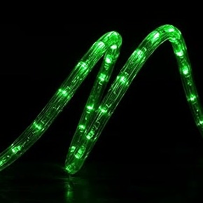 220v 2 Wire Round Led Rope Light Green 1m Bing Light