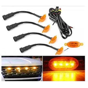Amber LED Grill Marker Lights 6 Pack F1-12V-6