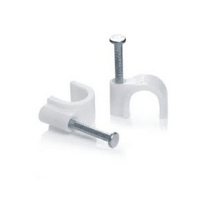10mm Round Cable Clips (100)