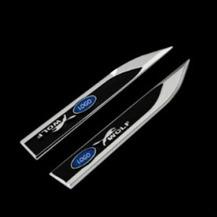 Metal Ford Wolf Badge Logo Set of 2 (BLACK)