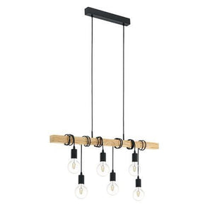 Townshend Pendant 6LT Black P1016 Eurolux
