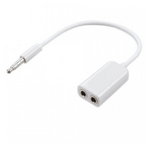 Aux splitter 1 To 2  white 3.5mm