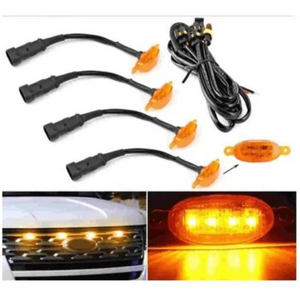 Amber LED Grill Marker Lights 5 Pack F1-12V-5