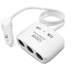 3 Port Vehicle Lighter Socket Charger with USB Ports