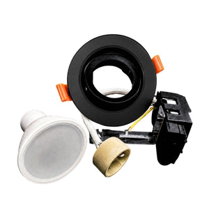GU10 Downlight Combo 6500k with Downlight holder Black swivel and ceramic GU10 Holder with earth