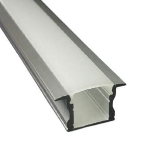 2M Low Spotting Deep Recessed Aluminium Channel for LED Strip Lights 17x14.91mm