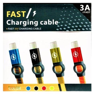 Lightning Connector 3A Fast Charging Braided Cable