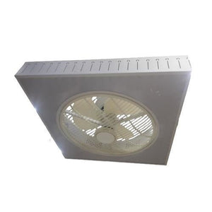 Square Led Rotating Ceiling Fan Tri-Color Bing Light