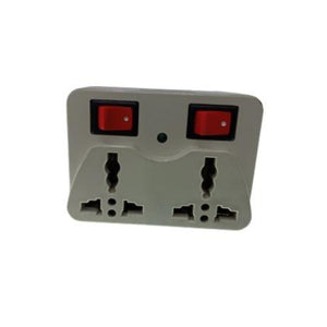 250v 10a International Double Adaptor With Switches