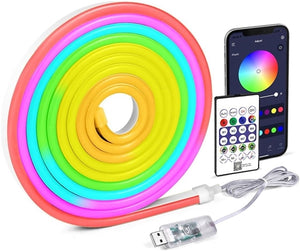5V 16mm 25W Bluetooth Digital LED Neon Rope Light 5m IP67