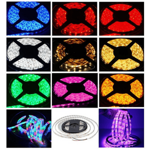 12v 8mm 3528 60 Led Strip Light Ip65 5m Roll With Female Dc Blue Bing Light
