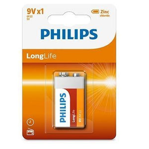 Philips LongLife Zinc Battery 9V - 1 Pack