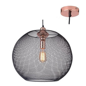480mm Matt Black/Copper Pendant P770