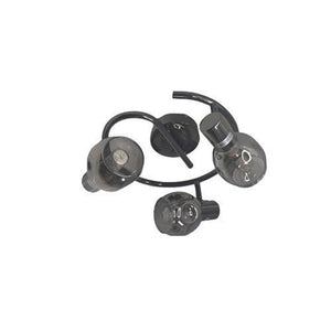 E14x3 Swiveling Ceiling Spotlights Chrome and Smoked Glass 8018/3A