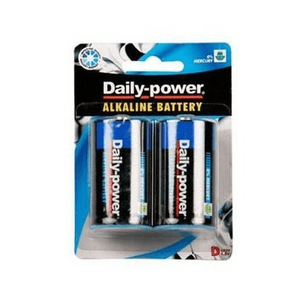 D Heavy Duty Alkaline Batteries 2 Pack