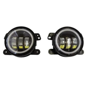 12V 9006 95mm LED Angel Eye Fog Light 6500k - PC-156