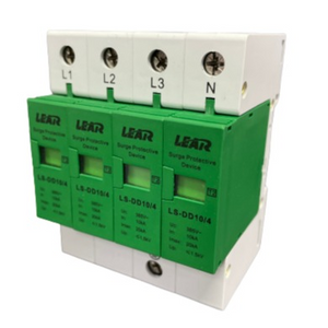 Surge Protector 4 Pole 10-20kA 385v LS-DD10/4 Din Rail Lear