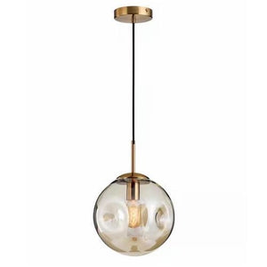 Round Glass Ball Pendant - Amber - DRS8051-1
