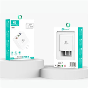 2.4A 3 Way USB Fast Charge Adapter