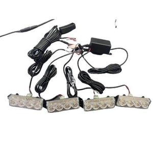 12v 4 Led x 4  Module Grill Mount White Federal Signal HS-52007-4