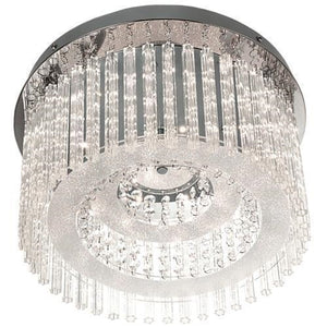 18w LED Circle Ceiling Light with Glass and Acrylic Crystals 4000k CF294 LED  Bright Star