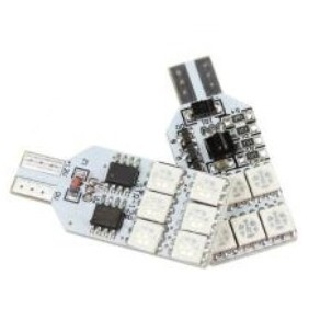 Auto Remote Controlled Colorful LED Lamp T10-12LED
