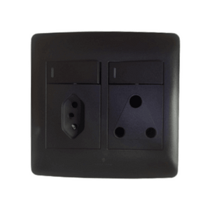 4x4 Single Wall Plug With 2 Pin Charcoal S2-210