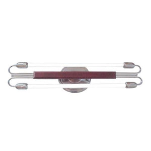 Satin Chrome and Wood Finish Fluorescent Fitting FTL 4033 Satin