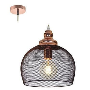 Mesh Pendant 280mm Matt Black/Copper RP291