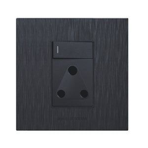4x4 Single Wall Plug Black S6-209S