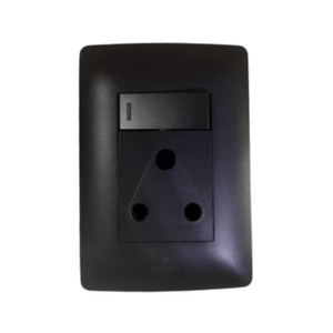 4x2 Single Wall Socket Charcoal S2-197