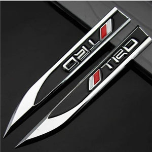 Metal TRD Badge Logo Set Of 2 (Black)