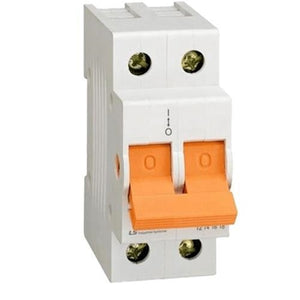 63Amp 2 pole isolator Switch Din Rail