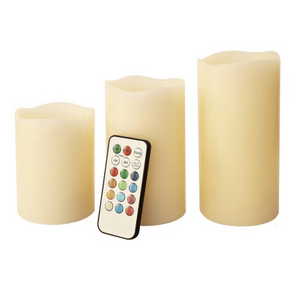 3pc LED Color Changing Candle Set