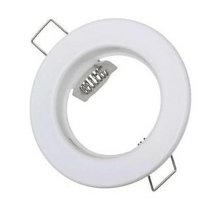 White Downlight Holder Straight Pressed Metal
