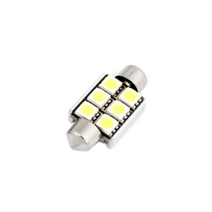 12v 5050 x 6 Led Festoon Bulb 6000k Bing Light