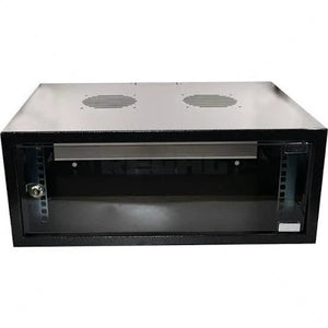 Wall Mounted Swing Frame 4U Cabinet with Power & Fan 400x100mm