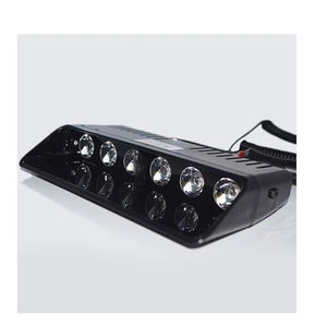12v 6 x 18 Led Dash Mount Flashing White YHH-S7