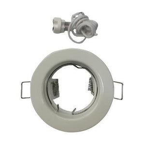 60mm White Downlight Fixed Fitting With Mr16 holder