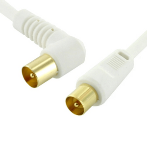 Tv Antenna Lead With Angled Plug 10m