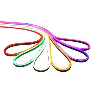 12V Coloured Jacket 6x12mm Neon LED Strip Light Ice Blue 5m