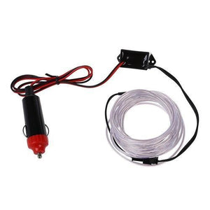 12v EL Wire With Car Lighter Plug White Bing light