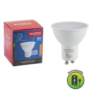 GU10 3W LED Rechargeable Emergency bulb Eurolux G1108WW