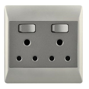 4x4 Double Wall Plug Champagne & Charcoal EPL351 Duo Bright Star