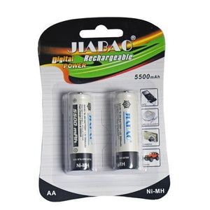 Rechargeable AA Batteries Twinpack NI-MH 5500mAh Jiabao