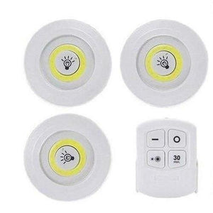 Battery Operated Round Led Light With Remote Set Of 3