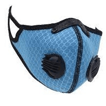 Adults Dual Valve Sports Face Mask - Light Blue