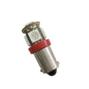 12v Single Contact 5 x 5050 Led Bulb Red
